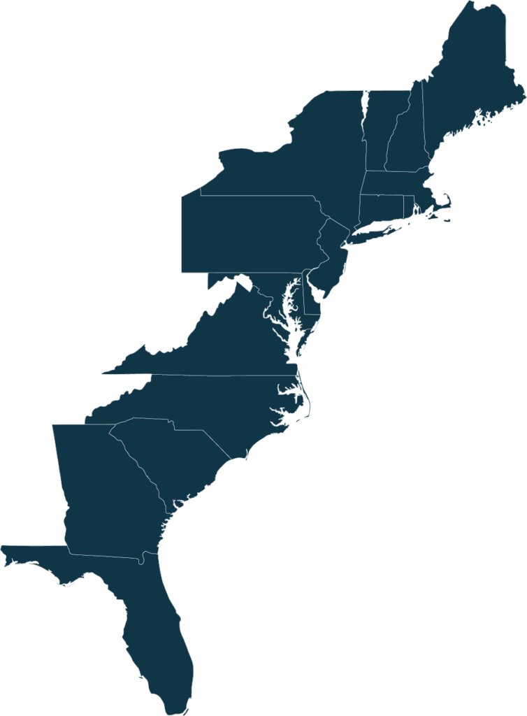 east coast map